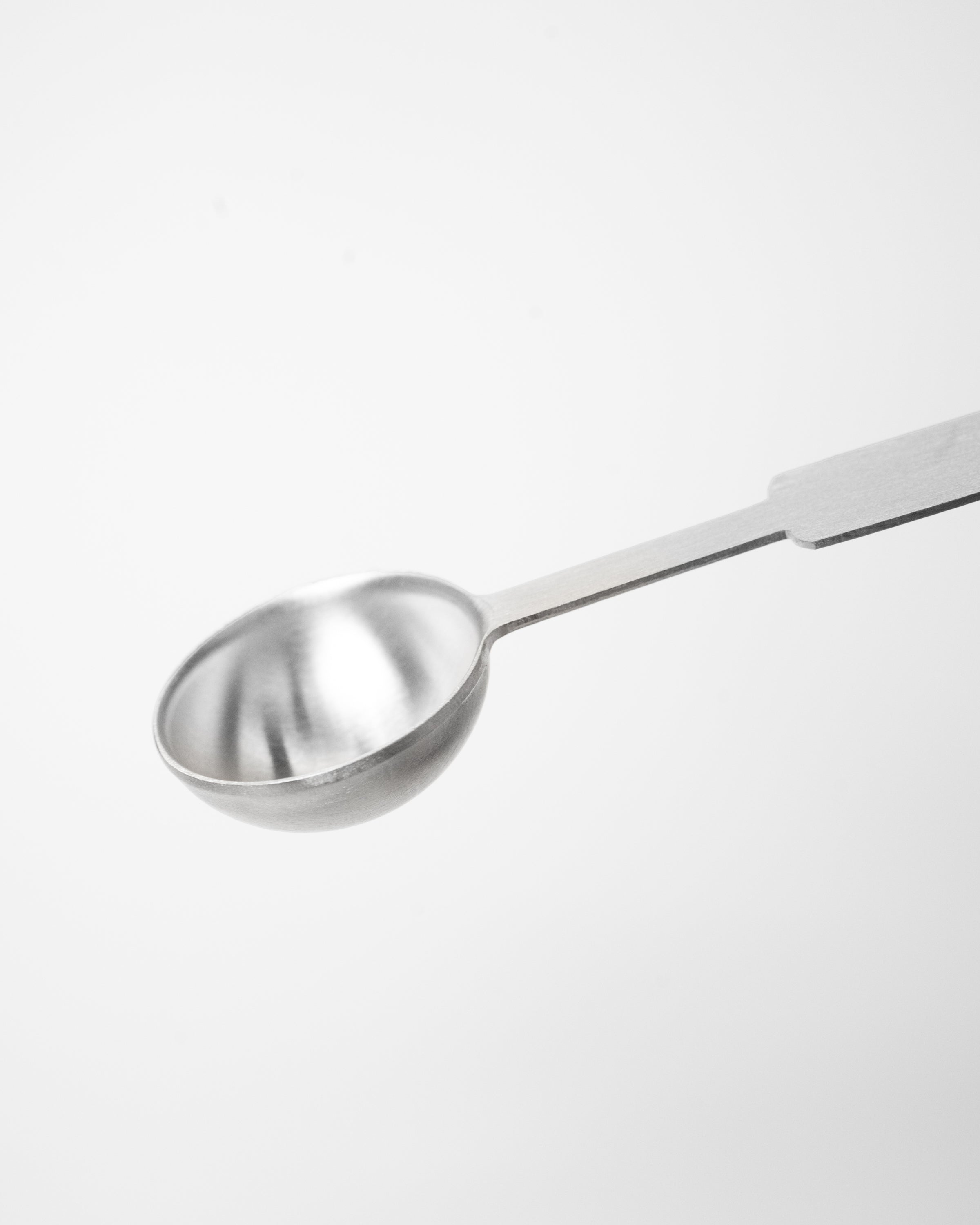 close up of stainless steel spoon